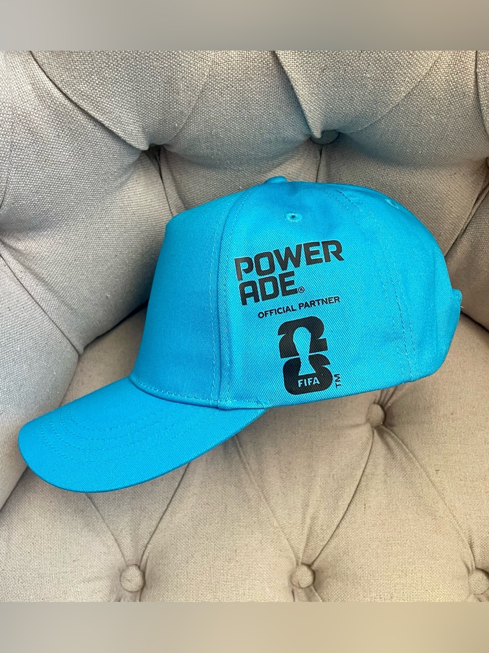 New Powerade official FIFA blue cap hat World Cup soccer adjustable